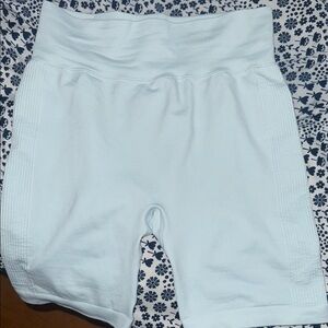 Forever 21 Blue Bike Shorts with Ribbed Texture